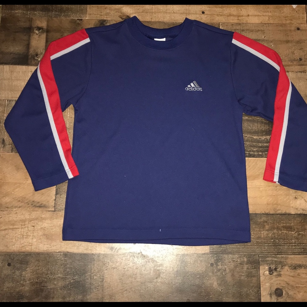 Adidas medium red blue long sleeve medium top